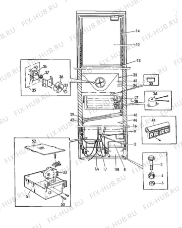 Взрыв-схема холодильника Electrolux TR1177S - Схема узла Cooling system 017